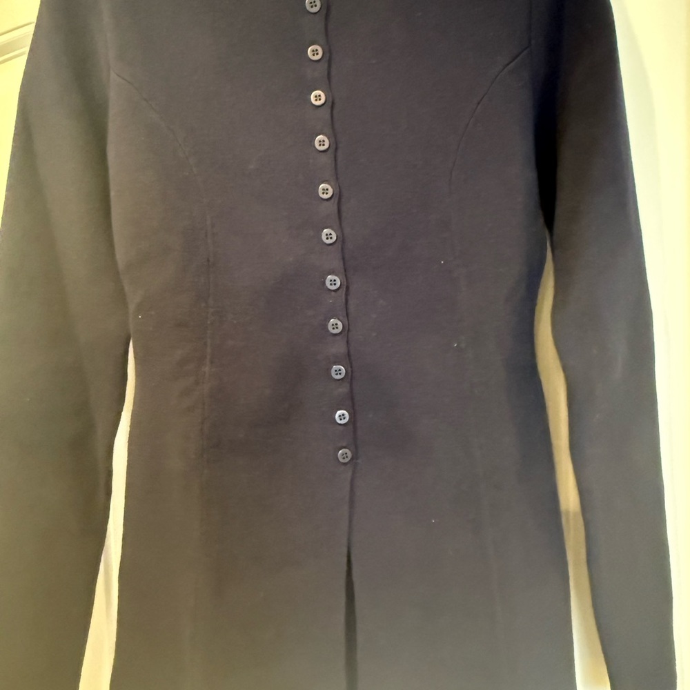 Aligne Daphne Waisted Knit Cardigan in Navy - Picture 2 of 5